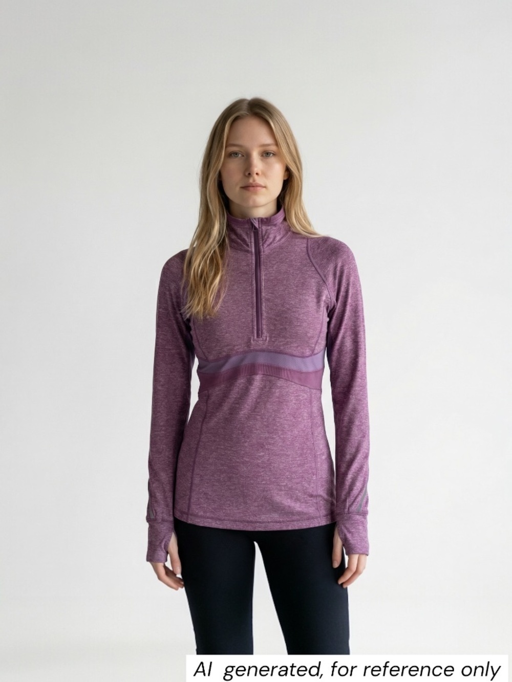 LULULEMON Run Full Tilt Half Zip Purple Pullover, Athletic Sweater, Sz 6